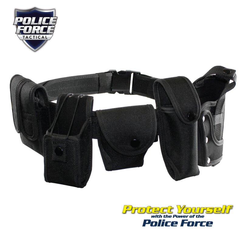 Polizei Gürtel schwarz mit Schultergürtel 125 cm Uniform