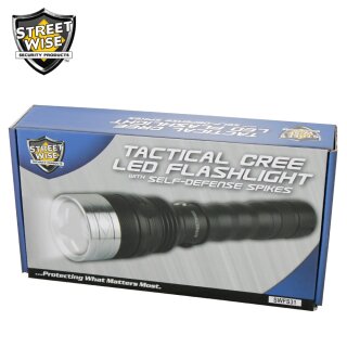 CREE LED Taschenlampe mit Selbstverteidigungsspitzen - Streetwise®