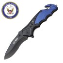 Lizensiertes US - NAVY Messer mit Federmechanik und...
