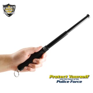 Police Force12&quot; Expandable Steel Baton w/ Key Ring